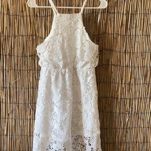 Charlotte Russe floral white lace dress